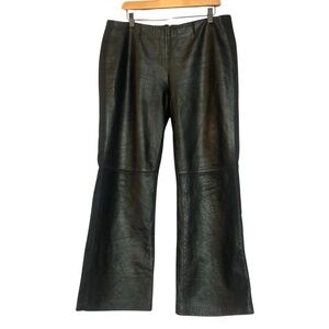 DANIER Leather Black Buttery Leather Pants Lined, Size 8